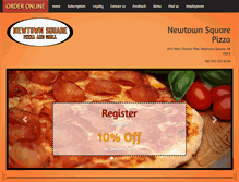Tablet Screenshot of newtownsquarepizza.com